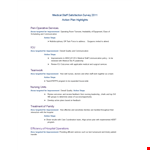 Medical Staff Satisfaction Survey Template | Action Steps for Improvement | Targeted Approach example document template