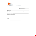 Rental Property Rental Receipt example document template 