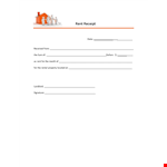 Rental Property Rental Receipt example document template