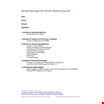 Example Agenda for Management Review | Health, Incident, Injury Management example document template