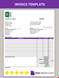 Invoice Excel Template