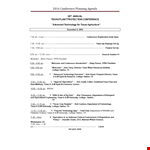 Sample Conference Agenda Format - Service Extension | Texas AgriLife example document template