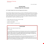 Graphic Designer Internship Application: Gain Experience in Graphic Design example document template 