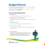 Free Management Budget Planner: Organize Your Finances, Track Expenses, and Repay Debts example document template