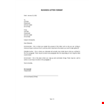 Business Letter Template example document template