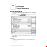 Comparative Income Statement Format - Total Expenses, Current Income, Merchandise example document template