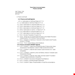 Finance Audit Agenda Template example document template