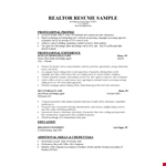Real Estate Marketing Executive Resume example document template