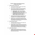 Strategic Healthcare Marketing Plan example document template