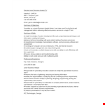 Junior Business Analyst cv example document template