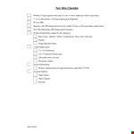New Hire Checklist Template example document template