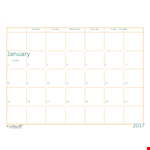 Monthly Planning Calendar Template example document template