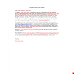 Meeting Invitation Letter Template example document template