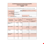Small Grant Budget Template | Simplify Your Project Budgeting and Grants Management example document template
