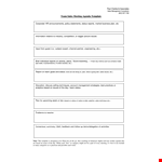 Sales Team Agenda Template example document template