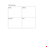 Sample Swot Analysis Template example document template 