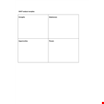 Sample Swot Analysis Template example document template