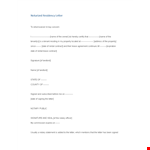Notarized Letter Template - Create a Legal Document for Your Tenant with our Notary Letter Template example document template