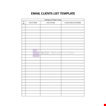 Client List example document template