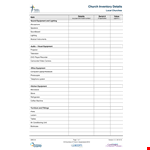 Equipment Inventory example document template