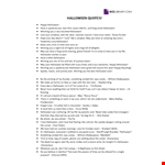 Halloween Sayings example document template 