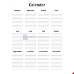 Perpetual Calendar Portrait example document template 