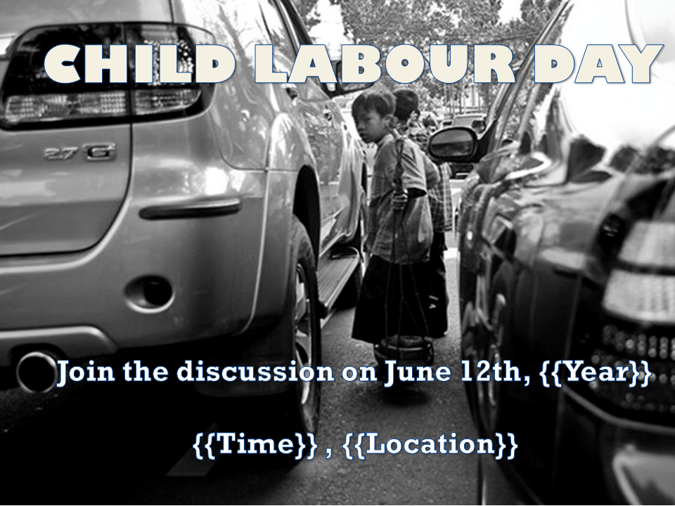 child labour day template template