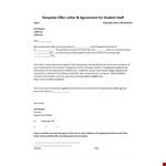 Offer Letter example document template 
