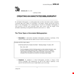 Creating An Annotated Bibliography Generator Sample example document template