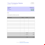 Free Blank Invoice Template For Microsoft Word Download example document template