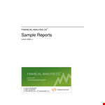 Financial Analysis Template for Company Sales, Group Assets, and Ratios | Competitor Analysis example document template