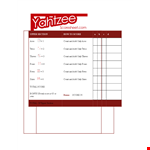 Yahtzee Score Sheets - Track Your Score, Total, Sections, and Counts example document template