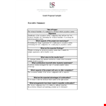 Project Grant Proposal Template for Electrical System Propulsion example document template