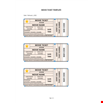 Movie Ticket Template example document template