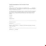 Thank You Letter for Fund Donations | Support, Conference, Receipt, Donor example document template