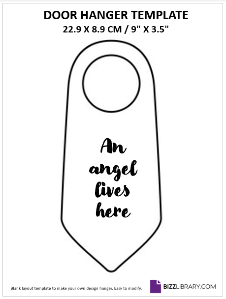 Printable Door Hanger template