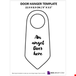 Printable Door Hanger template example document template