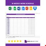 Bi Weekly Work Schedule example document template