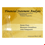 Financial Statement Analysis Template: Simplify Accounting, Analyze Financial Statements example document template 