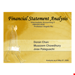 Financial Statement Analysis Template: Simplify Accounting, Analyze Financial Statements example document template