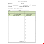 Cash Flow Projection Template in Word example document template