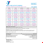Kids Activity Schedule example document template