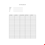 Free Class Roster Template for Easy Email Management example document template