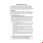 Microsoft Word Argumentative Essay Template example document template 