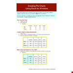 Pie Chart Template example document template