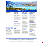 Monthly Event example document template