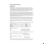 Sample Market Analysis Template example document template