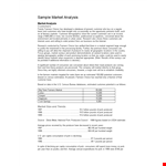 Sample Market Analysis Template example document template 