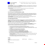 Social Media Services Proposal Template example document template