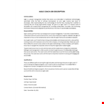 Agile Coach Job Description example document template
